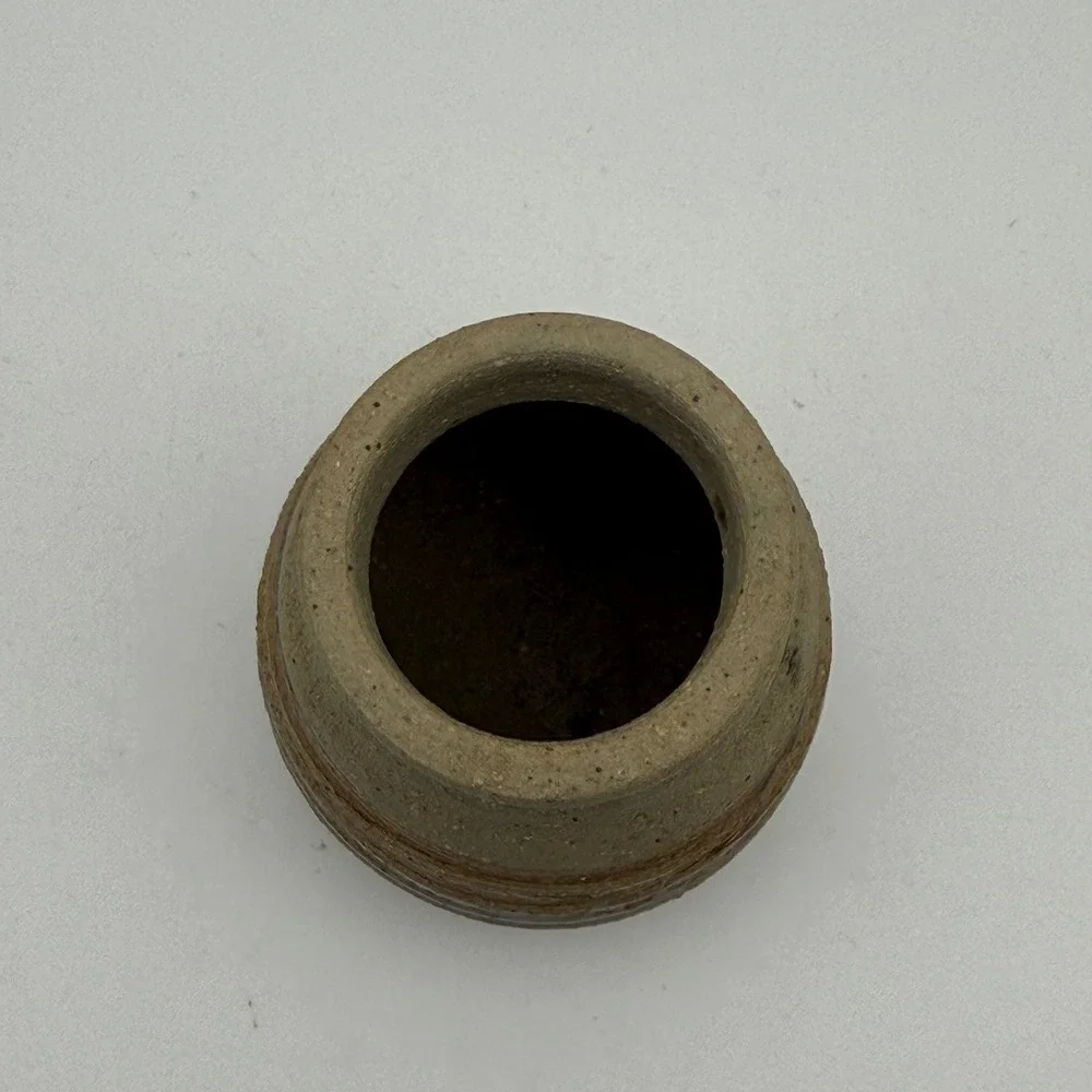 Vintage Studio Pottery Bud Vase Rustic Stoneware‎ Mini Vase Earth Tone Handmade